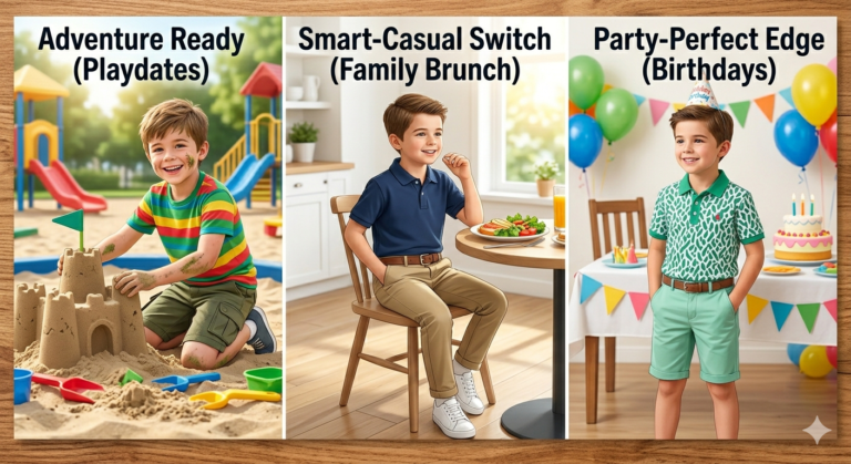 From Playdates to Parties: 5 Ways to Style a Basic Half-Sleeve Tee for Boys
